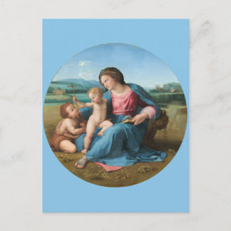 Postal Rafael Renaissance Art Alba Madonna
