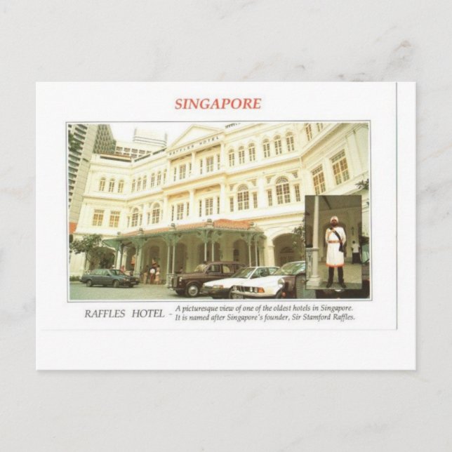Postal Raffles Hotel Singapur (Anverso)