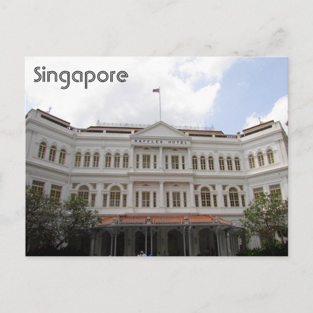 Postal raffles hotel singapur (Anverso)