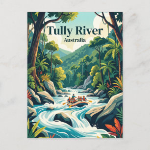 Postal Rafting en aguas bravas en el río Tully Queensland