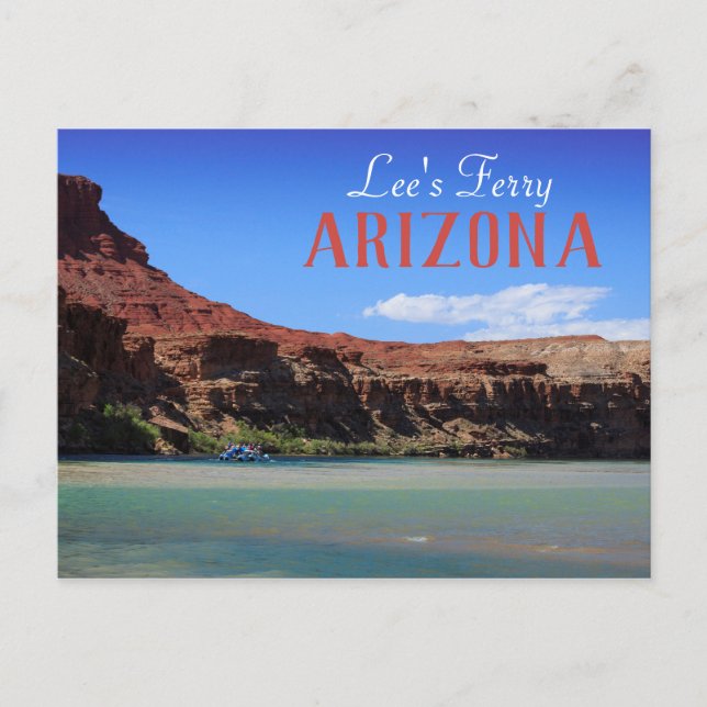 Postal Rafting Lee's Ferry River (Anverso)
