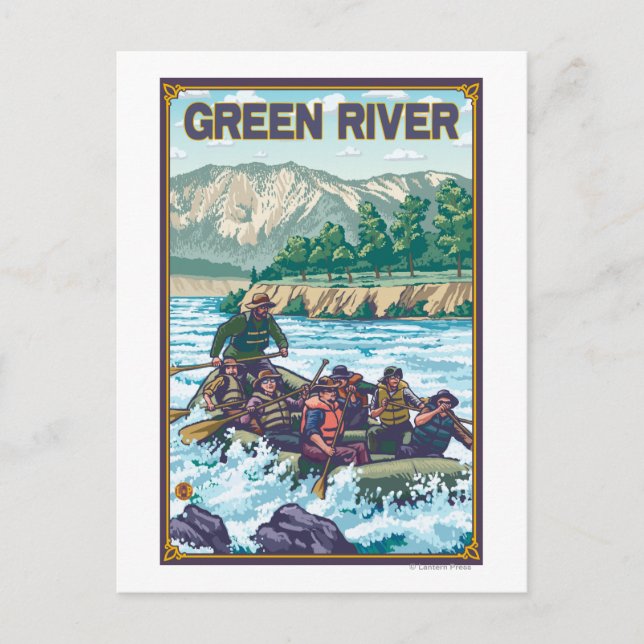 Postal Rafting White Water - Green River, Washington (Anverso)