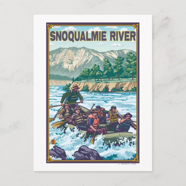 Postal Rafting White Water - Snoqualmie River, (Anverso)