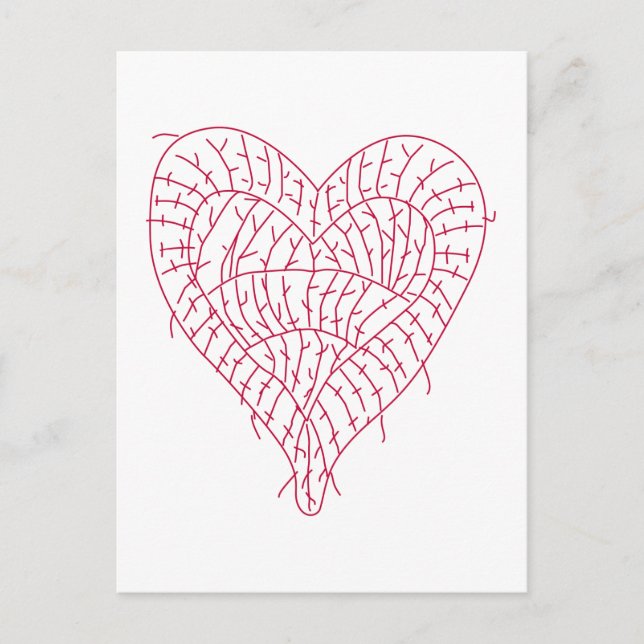 Postal Ragged Heart White (Anverso)