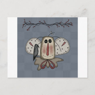 Postal Raggedy Annie Doll con cuervo