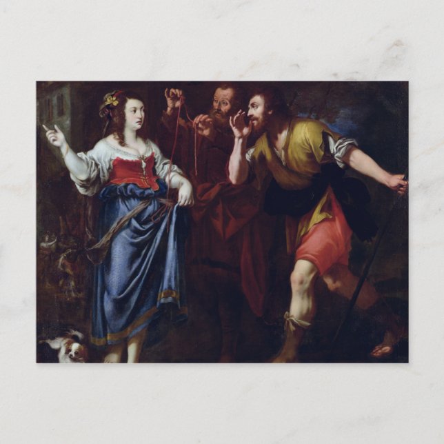 Postal Rahab y los emisarios de Joshua (Anverso)