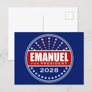 Postal Rahm Emanuel Presidente 2028