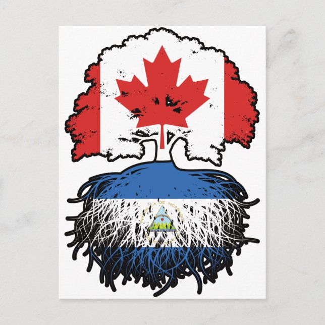 Postal Raíces de árbol canadiense nicaragüense (Anverso)