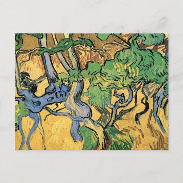 Postal Raíces de árbol y viajes de Vincent van Gogh (Anverso)