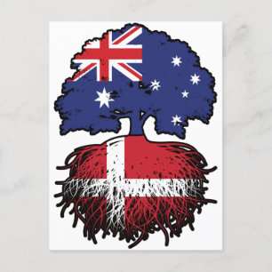 Postal Raíces de árboles australianos daneses en Dinamarc