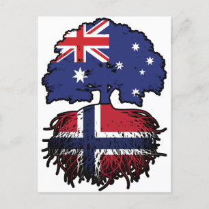 Postal Raíces de árboles australianos noruegos
