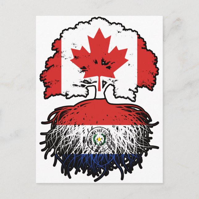Postal Raíces de árboles de Canadá paraguayo (Anverso)