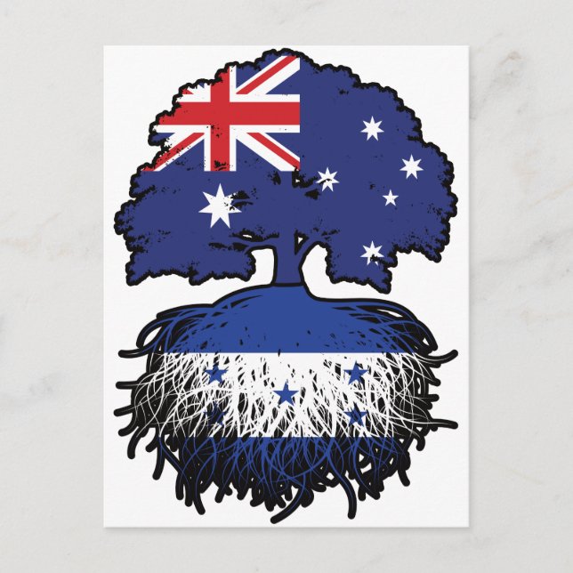 Postal Raíces de árboles hondureños australianos en Austr (Anverso)