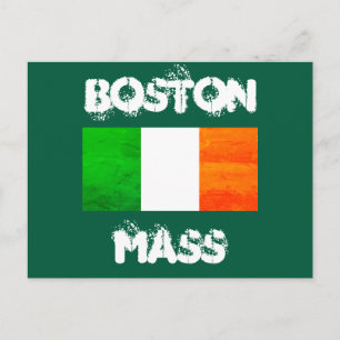 Postal Raíces Irlandesas en Boston MA – Gráfica de Bander