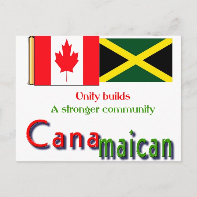 Postal raíces jamaicanas-canadienses (Anverso)