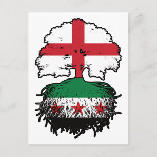 Postal Raíces y Corona: Árbol Inglaterra-Siria