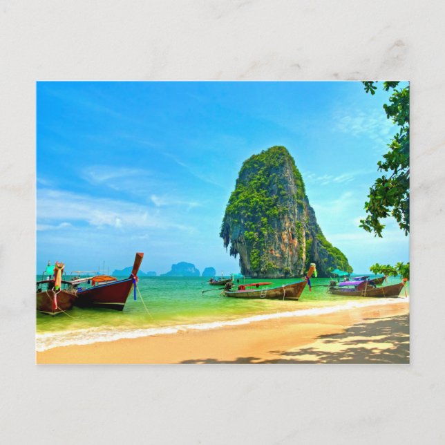 Postal Railay Beach Krabi, Tailandia (Anverso)
