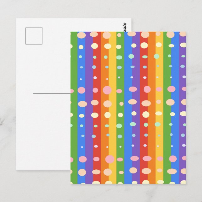 POSTAL RAINBOW DOT SRIPES (Anverso / Reverso)