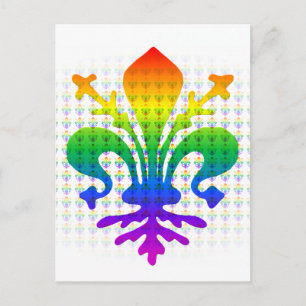 Postal Rainbow Fleur-de-lis