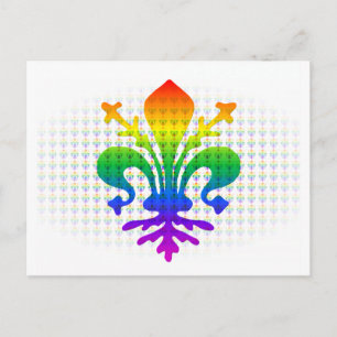 Postal Rainbow Fleur-de-lis