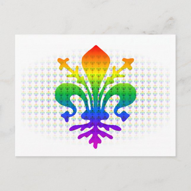 Postal Rainbow Fleur-de-lis (Anverso)