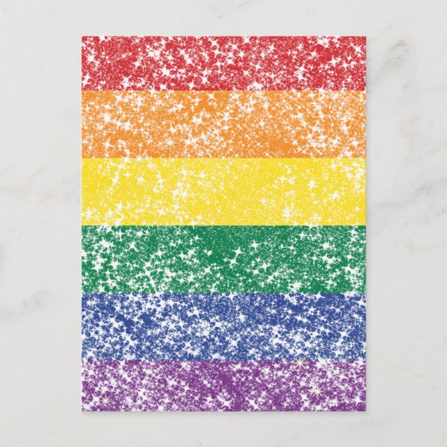 Postal Rainbow Glitter Flag (Anverso)