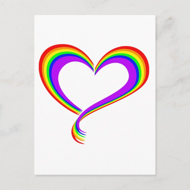 Postal Rainbow Heart | LGBTQ+ Pride Postkarte (Anverso)