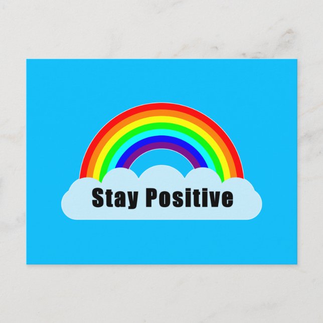 Postal RAINBOW - Permanecer positivo (Anverso)