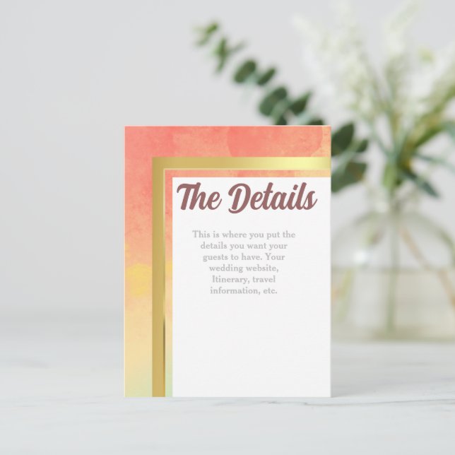 Postal Rainbow Pride Gold Frame Wedding (Anverso de pie)