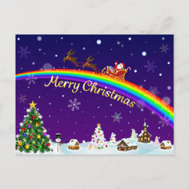 Postal Rainbow Santa Claus
