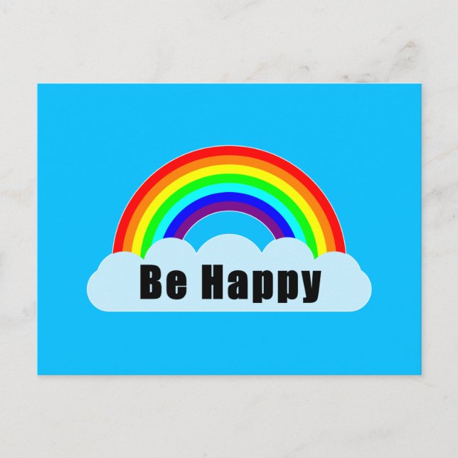 Postal RAINBOW - Sé feliz (Anverso)