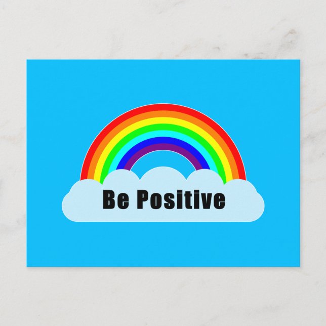 Postal RAINBOW - Ser positivo (Anverso)
