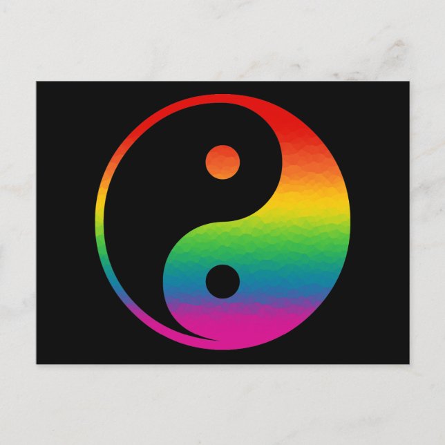 Postal Rainbow Yin Yang (Anverso)