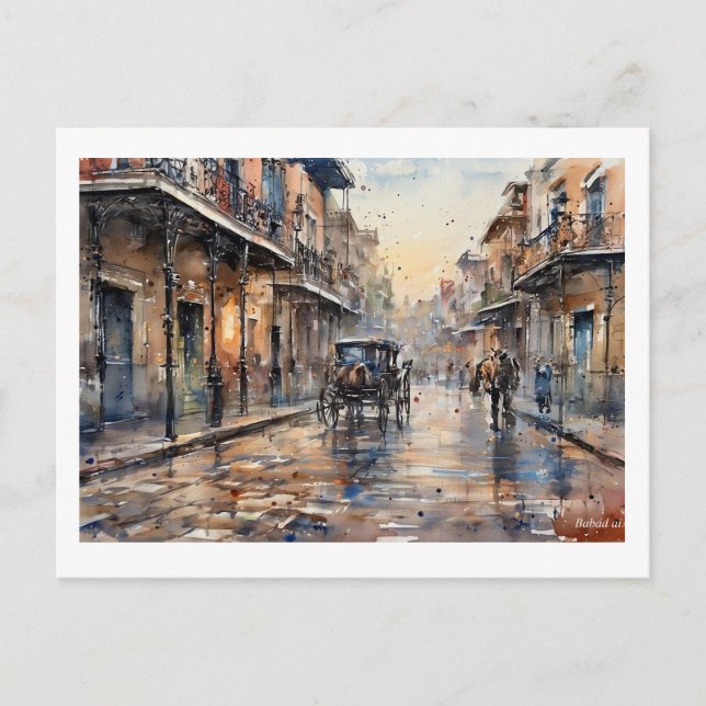 Postal Rainy Day in New Orleans,  (Anverso)