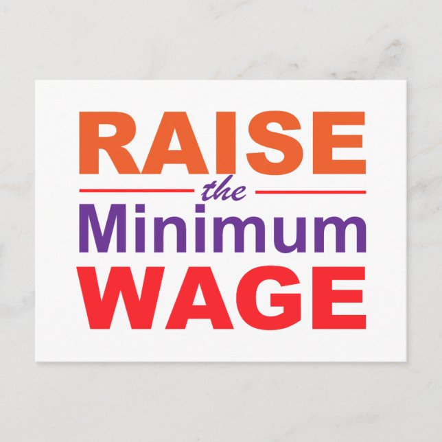 Postal Raise the Minimum Wage (Anverso)