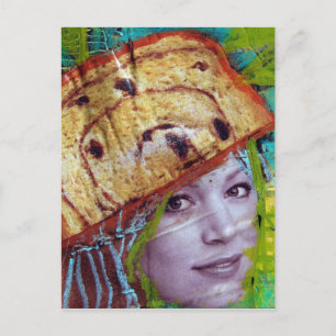 Postal Raisin Cabeza De Pan, Un Collage
