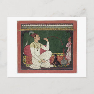 Postal Raja Medini Pal, inscrito al revés en Takar