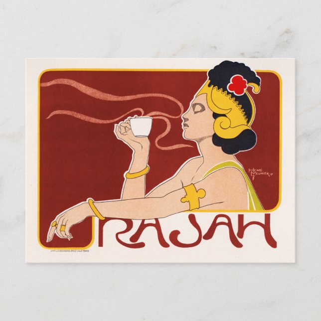 Postal Rajah, Henri Meunier (Anverso)