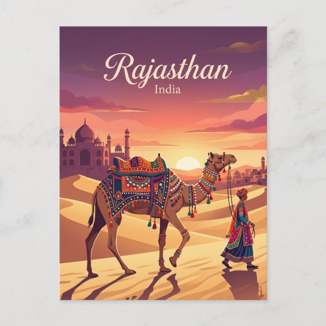 Postal Rajasthán India (Anverso)
