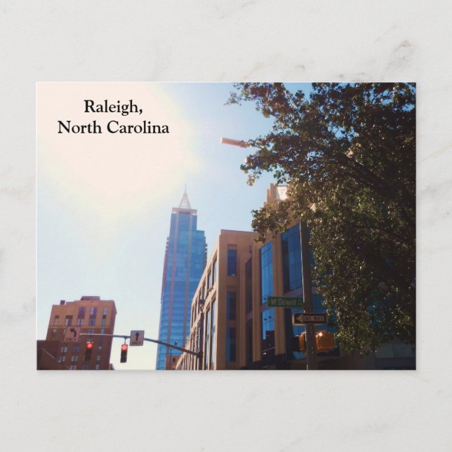 postal RALEIGH, CAROLINA DEL NORTE (Anverso)