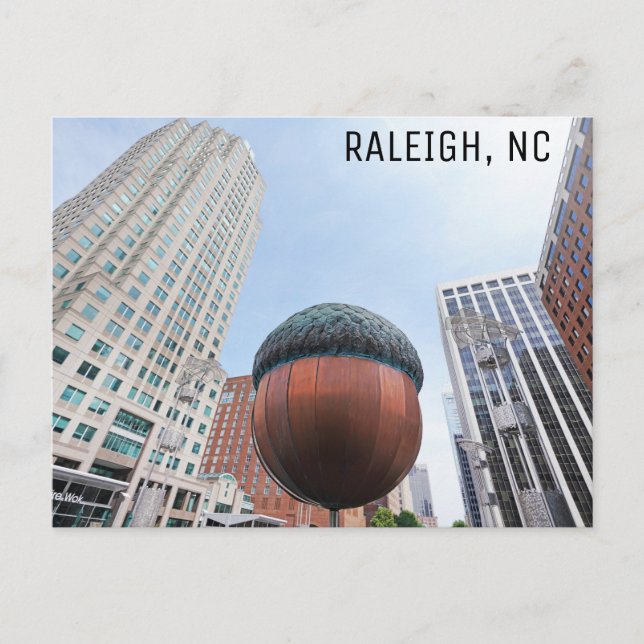 Postal Raleigh North Carolina Acorn City Skyline Travel (Anverso)