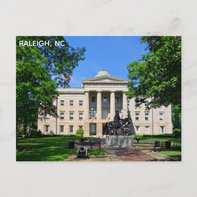 Postal Raleigh North Carolina State Capitol Travel Photo (Anverso)