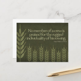 Postal Ralph Waldo Emerson cita Inspiradora "Crew"