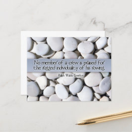 Postal Ralph Waldo Emerson cita Inspiradora "Equipo"