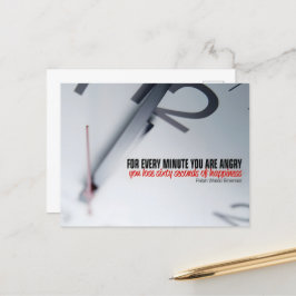 Postal Ralph Waldo Emerson cita Inspiradora felicidad