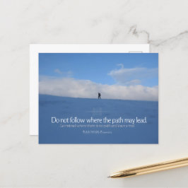 Postal Ralph Waldo Emerson cita Inspiradora "Trail"