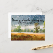 Ralph Waldo Emerson cita Inspiradora "Trail"