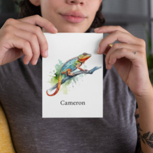 Postal Rama de Colores: Arte Camaleón, personalizado