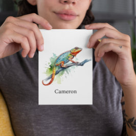 Postal Rama de colores: Arte Chameleon, personalizado