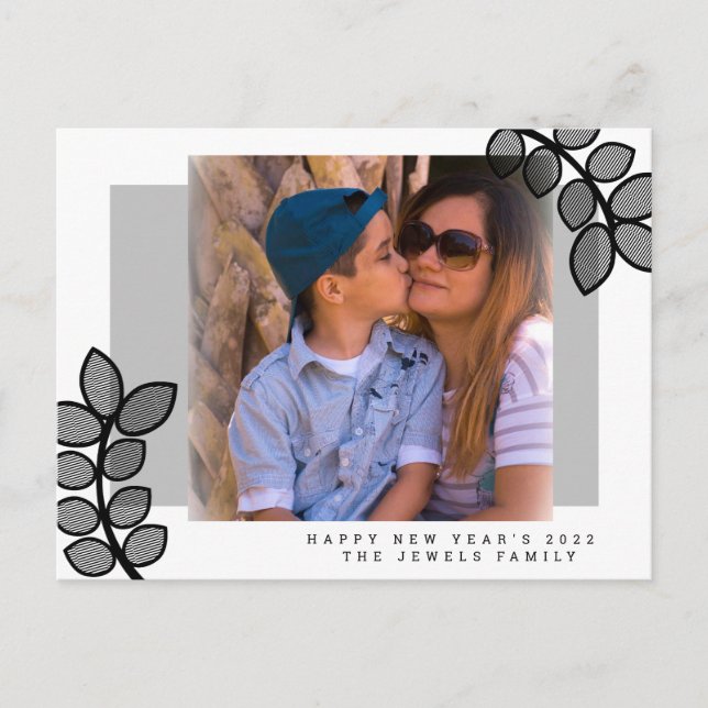 Postal Rama de fotografía de Año Nuevo 2022 (Anverso)